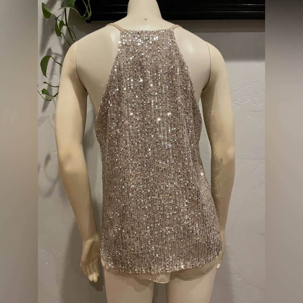 Sequin razorback tank made in Italy size M - Picture 2 of 7